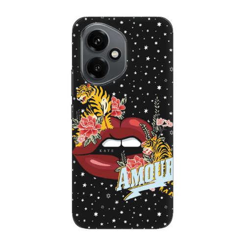 Honor Magic 400 Amour Black Colored Silicone TPU Θήκη